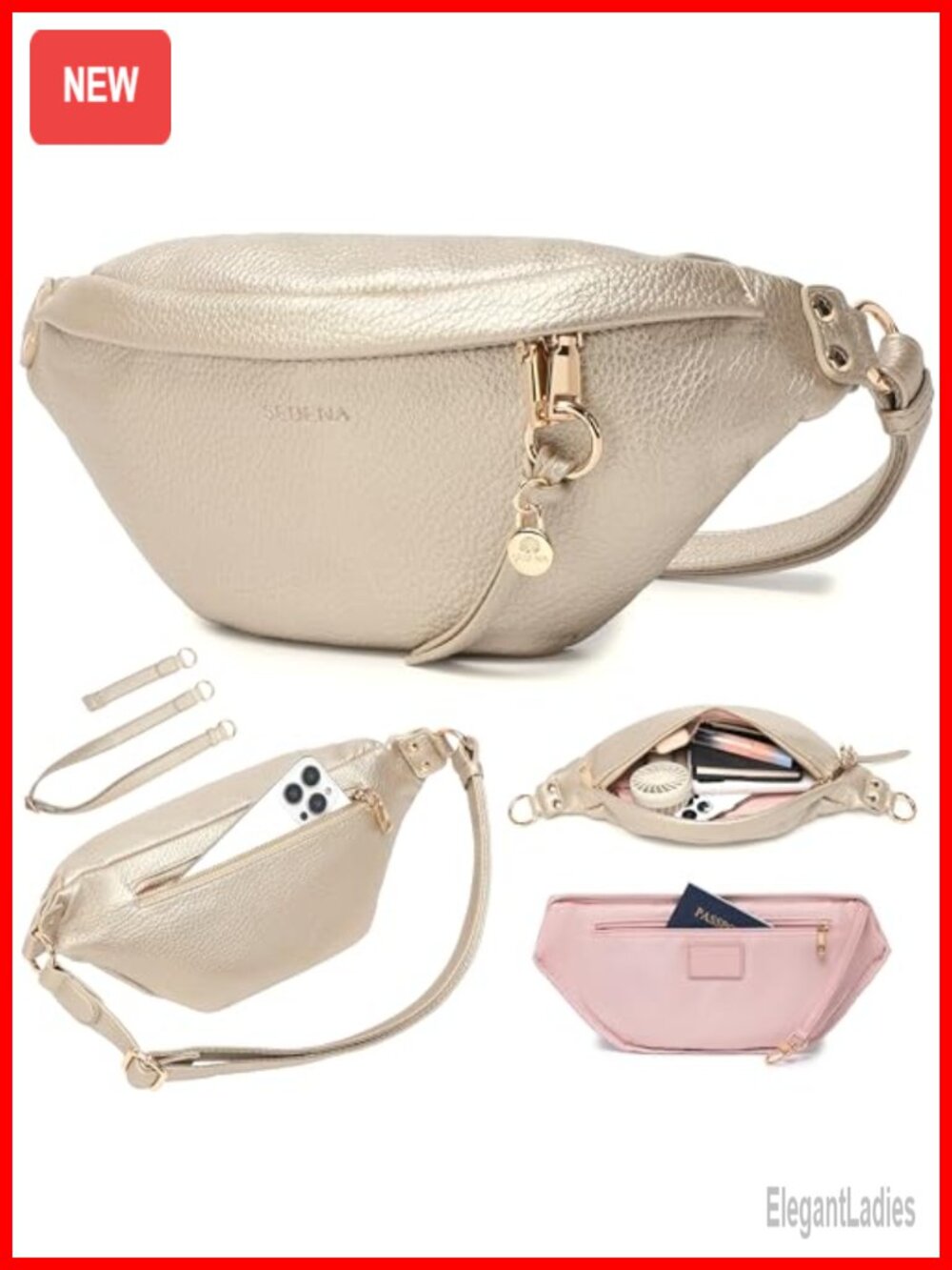 RFID Crossbody Bag Travel Anti Theft Vegan Leather